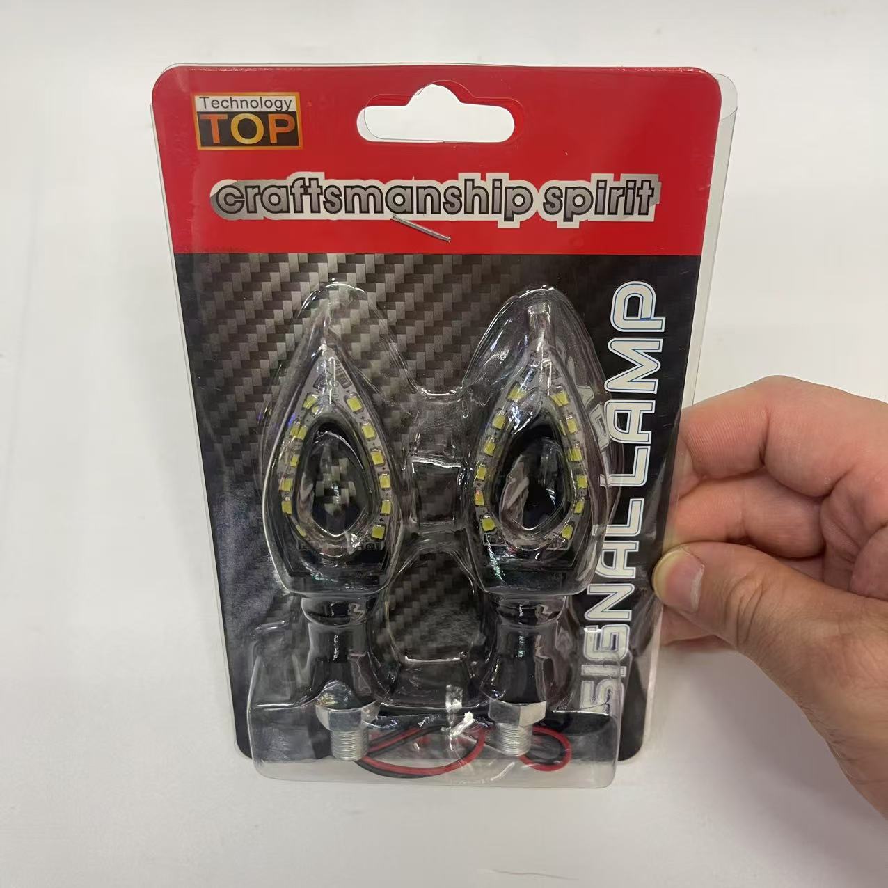 Motorcycle LED turn signal light 12V flowing light turn signal modification light running light decorative light South American trade Specification drawing