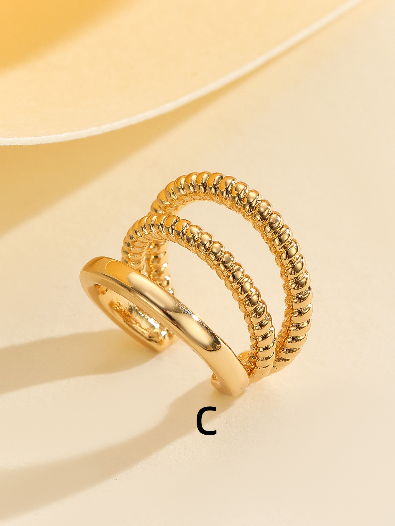 耳骨夹/饰品/儿童首饰饰品/水滴水晶散珠/耳夹女长款简约白底实物图