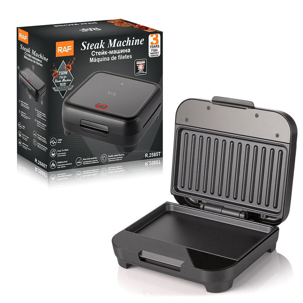 RAF European standard cross-border household double-sided multi-functional sandwich machine, household breakfast machine, steak machine, striped pancake machine details Picture
