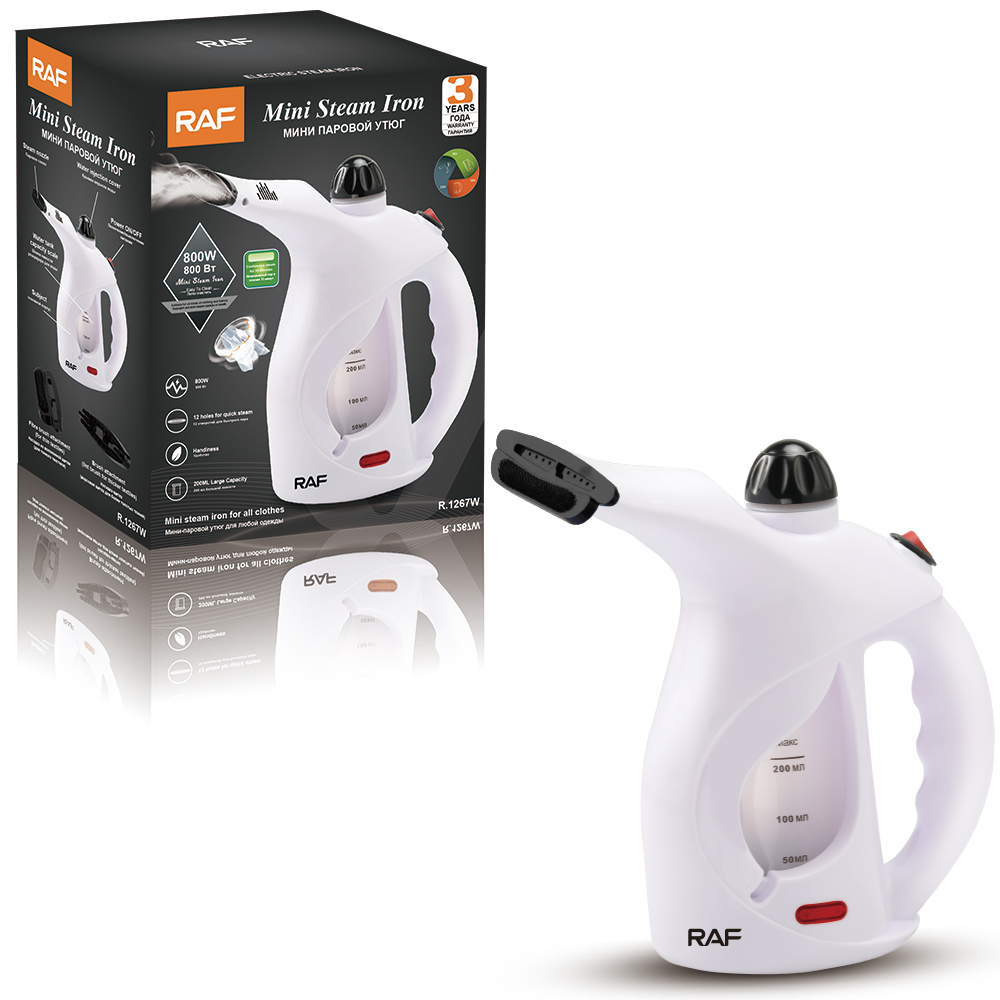 RAF European Standard cross-border Mini household Steam iron Handheld spray bottle type fast steam iron with wire Application Scenario