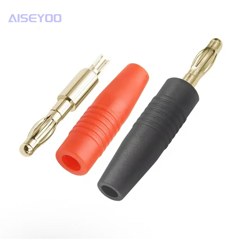 Pure copper 4MM banana plug, gold-plated audio power amplifier banana plug, all-metal lantern banana plug Specification image