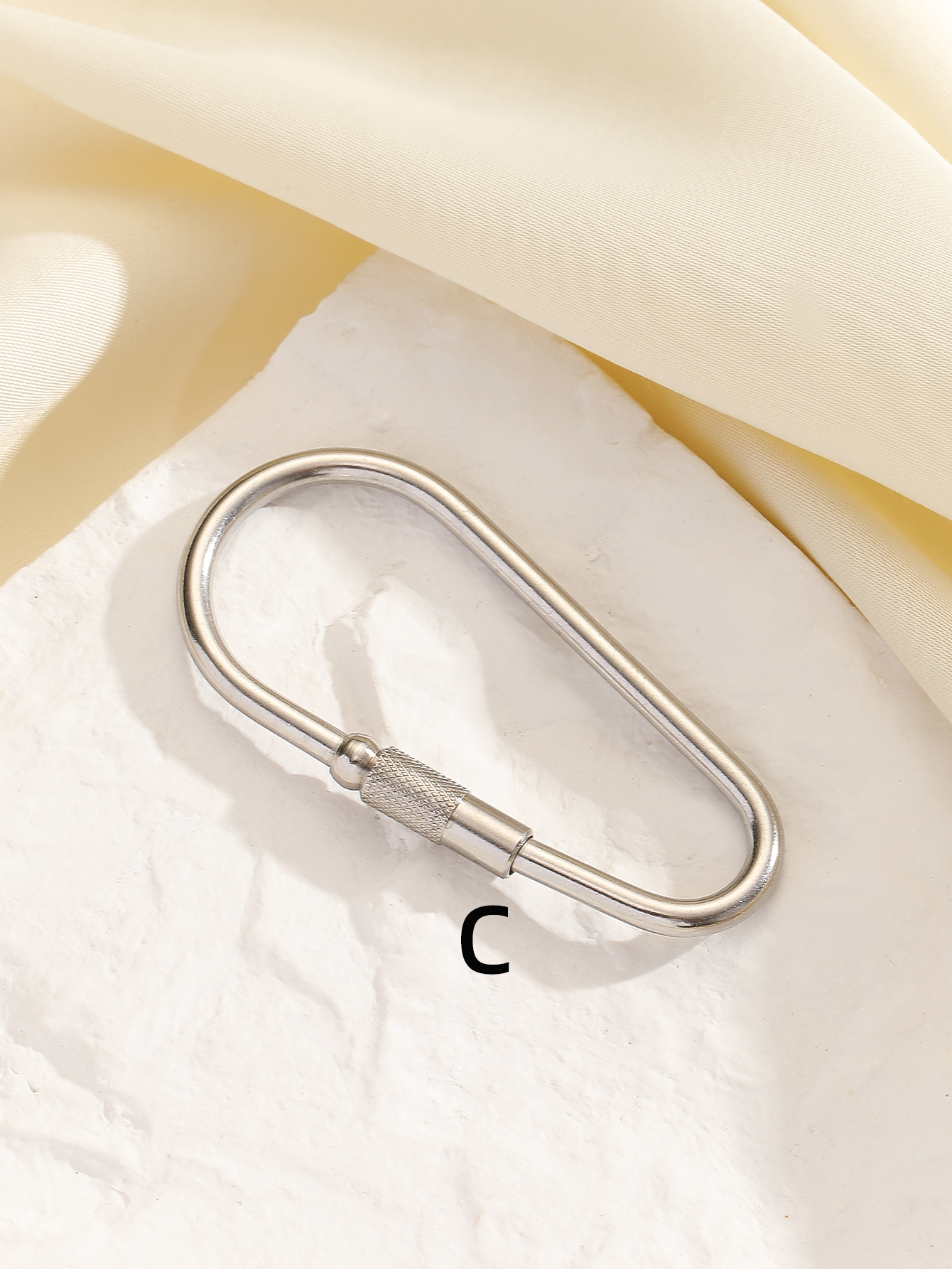Connection ring, stainless steel screw buckle, track buckle, key buckle, dog chain, quick connection ring, outdoor buckle, exquisite and simple metal key ring, hardware accessories, Zhu Dan buckle Item Picture
