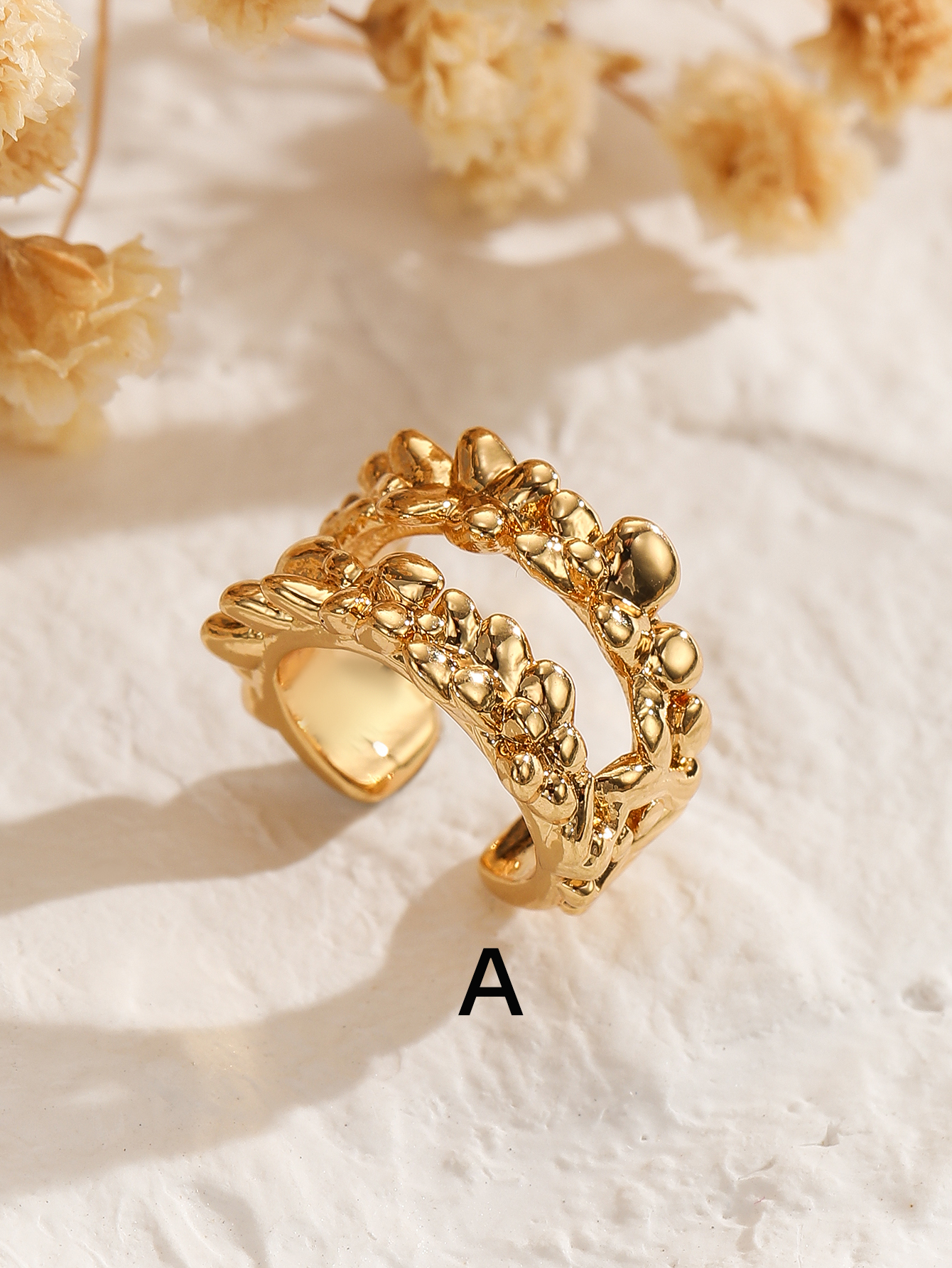 Women's diamond-encrusted double-layer ear clips, no ear holes, copper plated with real gold, niche design, high-end feel, cool, simple and fashionable Specification image