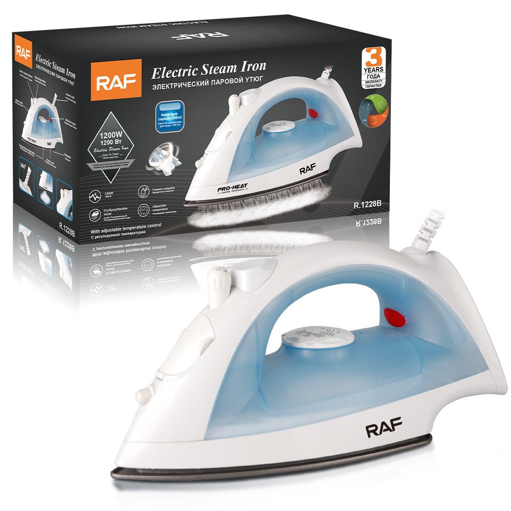 RAF European standard household steam iron Portable ironing machine, three-speed adjustable temperature pressure type high-power electric iron R.1228 Application Scenario