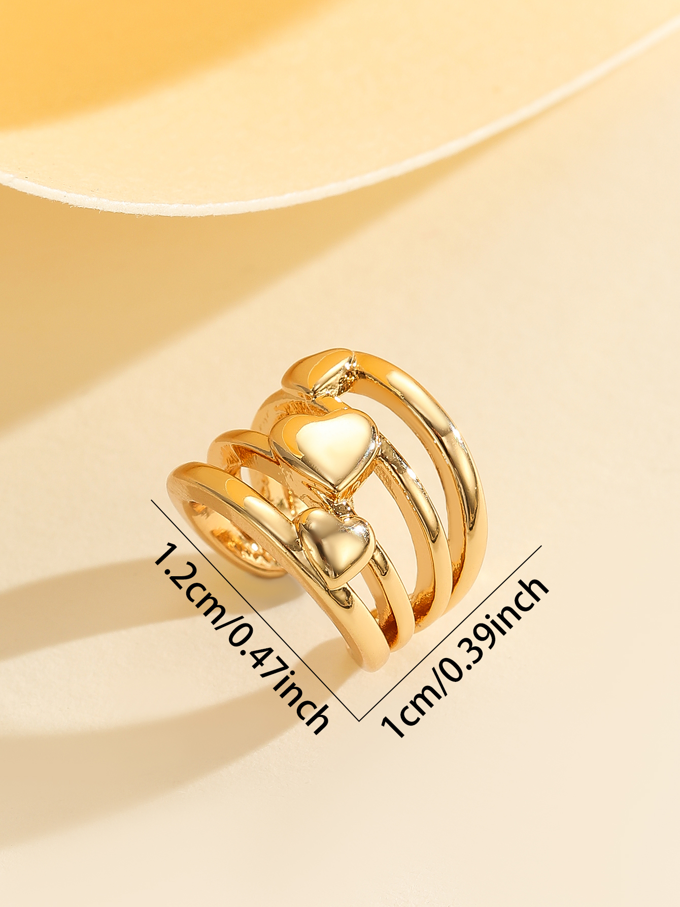 Diamond-encrusted simple and fashionable ear bone clips for women, double-layer ear clips without ear holes, copper-plated real gold, niche design, high-end earrings, cool and stylish cross-border ear bone clips details Picture