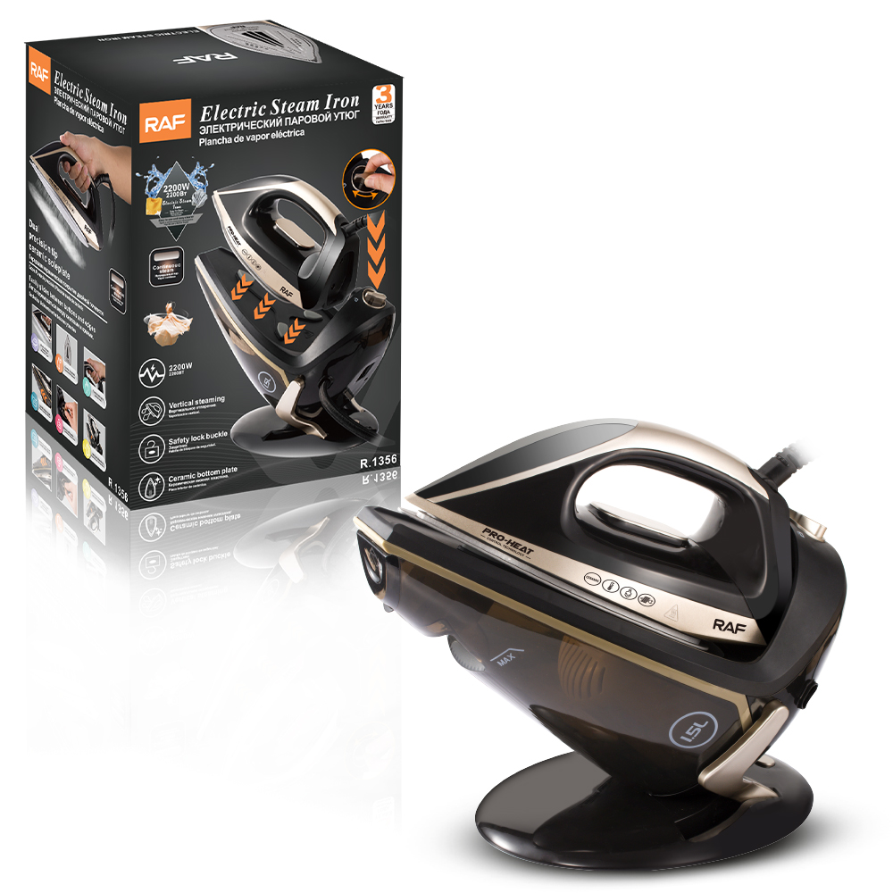 RAF European standard cross-border steam iron Portable ironing machine pressure type high-power electric iron detachable base details Picture