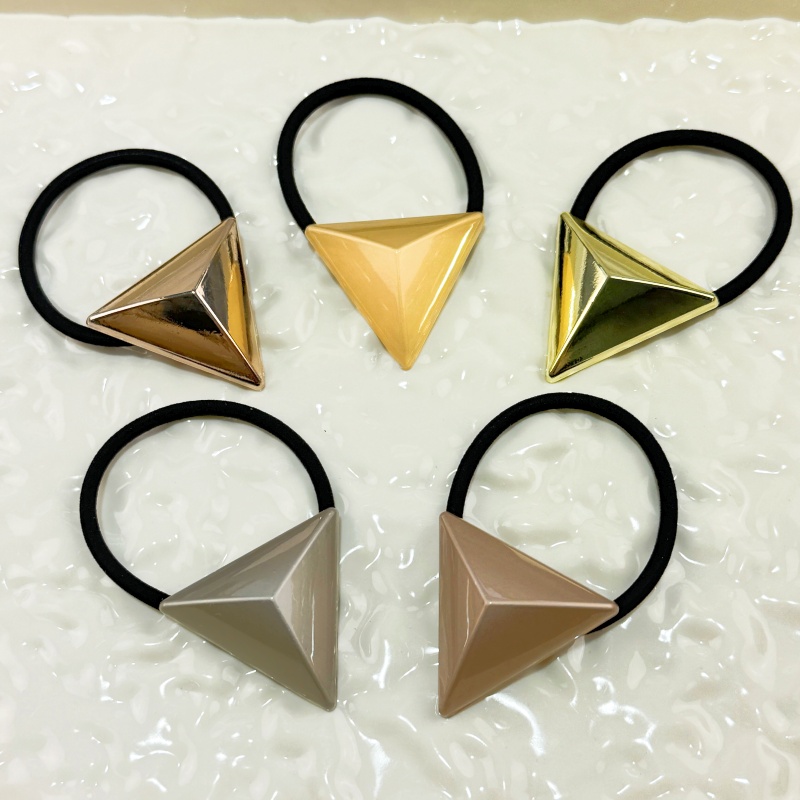 发绳女士拼接韩版头绳金属锌合金三角形 女生头饰扎头发饰女士拼接时尚 发绳精致优雅头饰