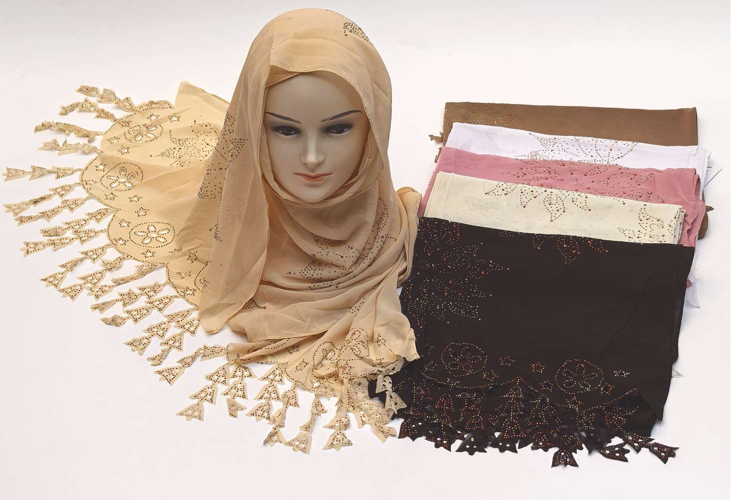 Eco-textile certification: Silk scarves, square scarves, ribbon scarves, gauze scarves, sun-protective clothing, high-end clothing accessories, elegant style silk scarves and scarves Specification image