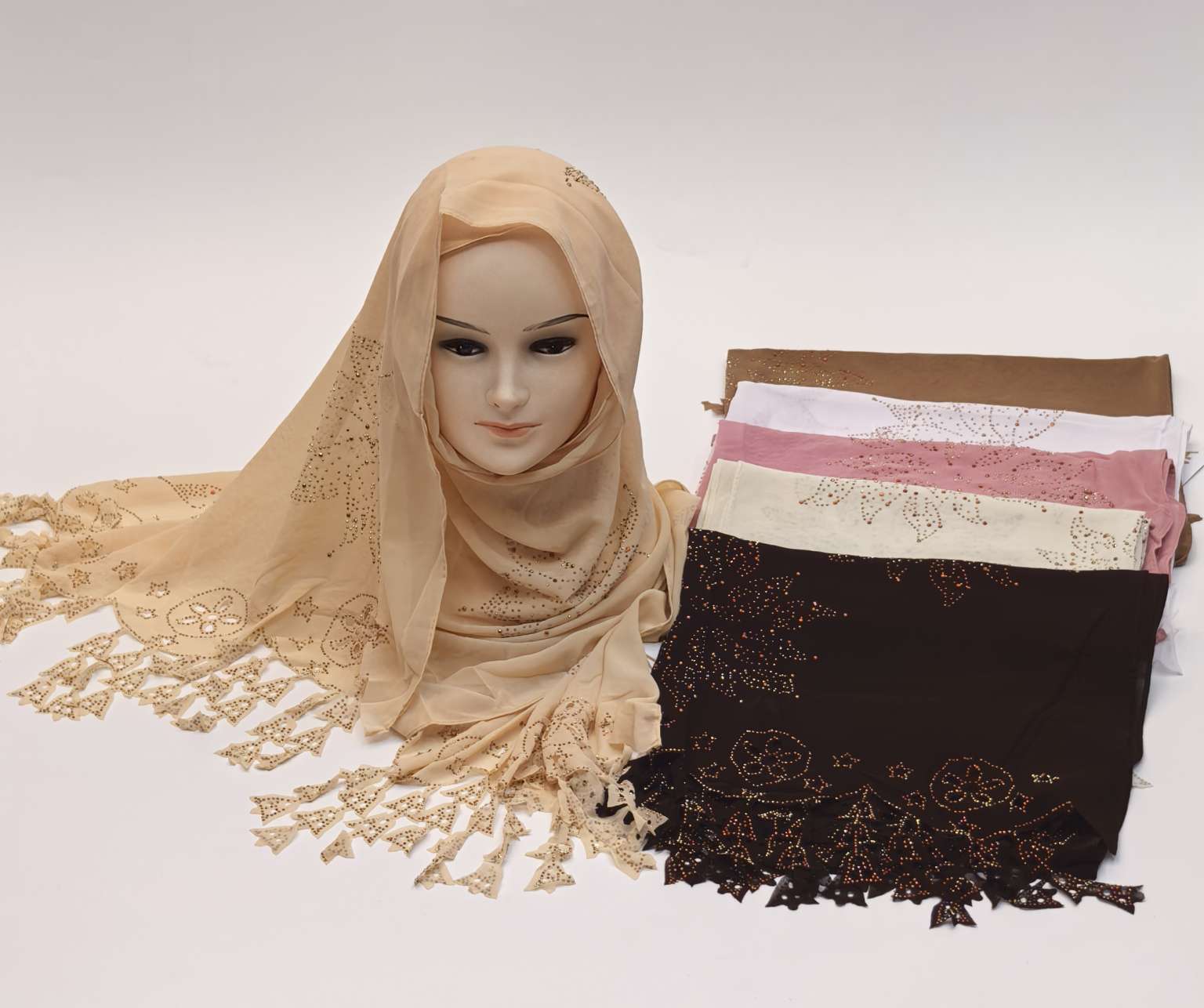 Eco-textile certification: Silk scarves, square scarves, ribbon scarves, gauze scarves, sun-protective clothing, high-end clothing accessories, elegant style silk scarves and scarves details Picture