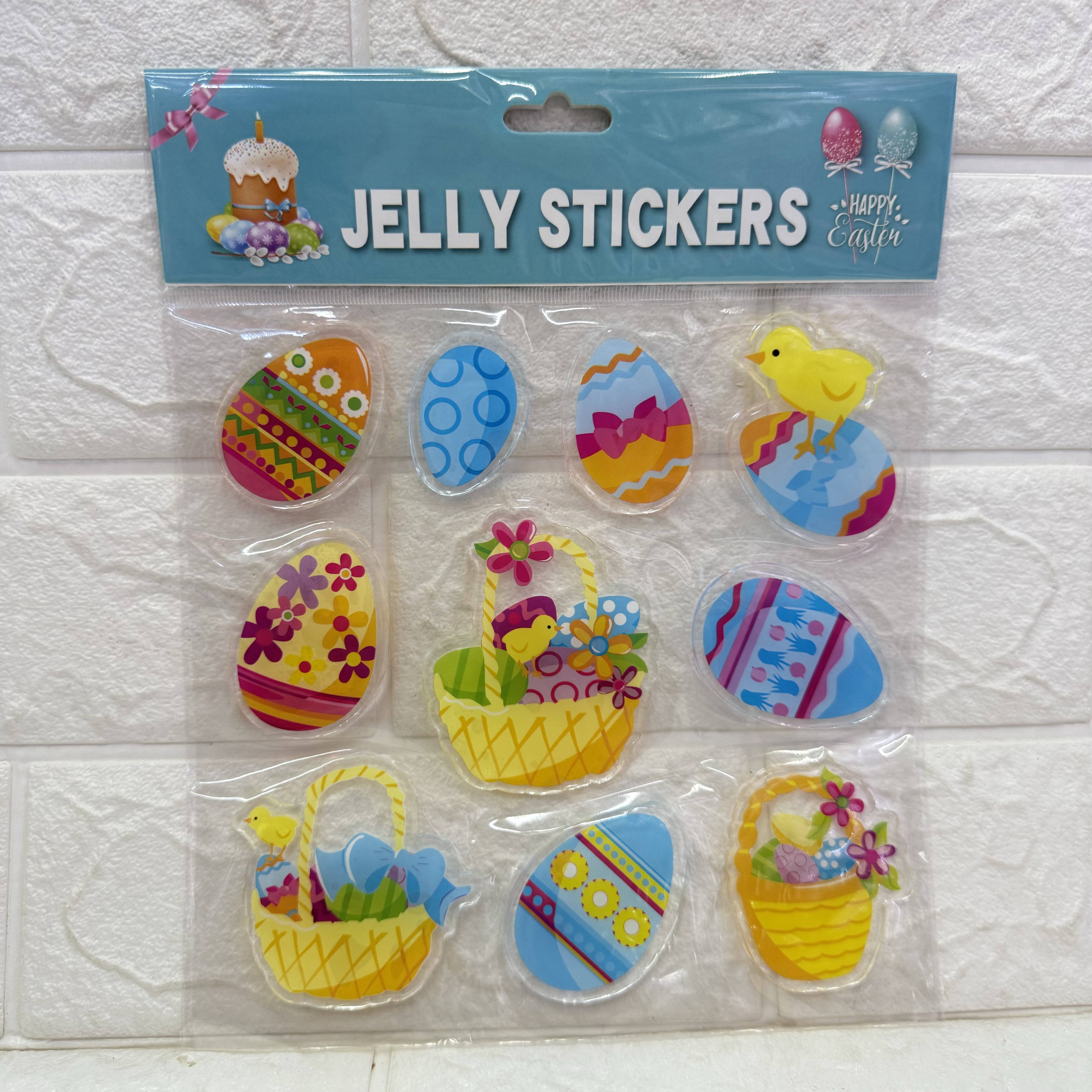 Large-sized holiday Easter egg window stickers, children's fridge stickers, jelly stickers, transparent glass stickers, reusable Application Scenario