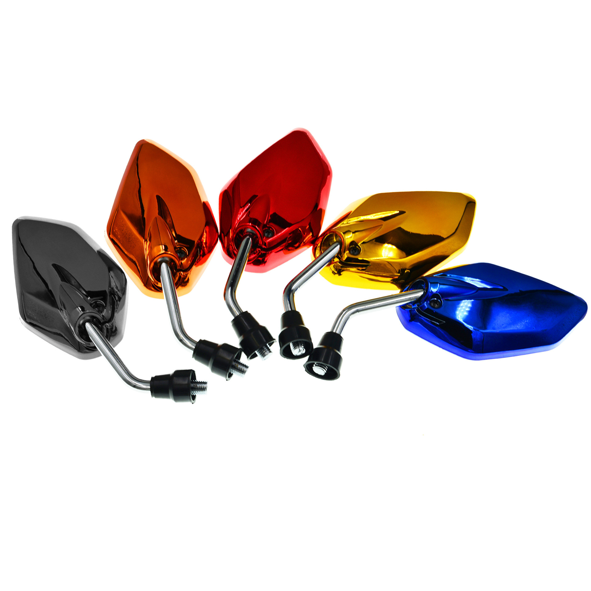 Motorcycle general rearview mirror, electric vehicle rearview mirror manufacturer supplies motorcycle rearview mirror electroplated rearview mirror details Picture