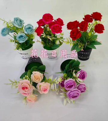 House flowers, artificial flowers, bonsai, plastic POTS, rose decorations and ornaments thumbnail