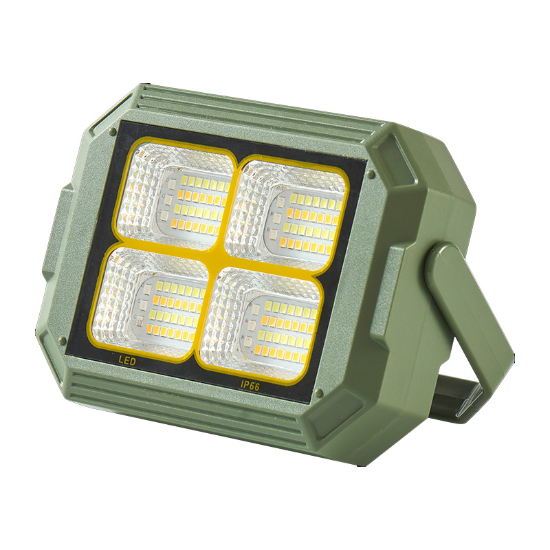Outdoor portable camping lamp, multi-functional camping lamp, solar floodlight, high brightness, long battery life, various lamp beads, battery level display lighting lamp