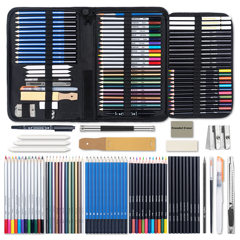 Wholesale of 71-piece painting set, professional colored pencils for sketching and painting, water-soluble colored pencils, hand-drawn art supplies Specification image