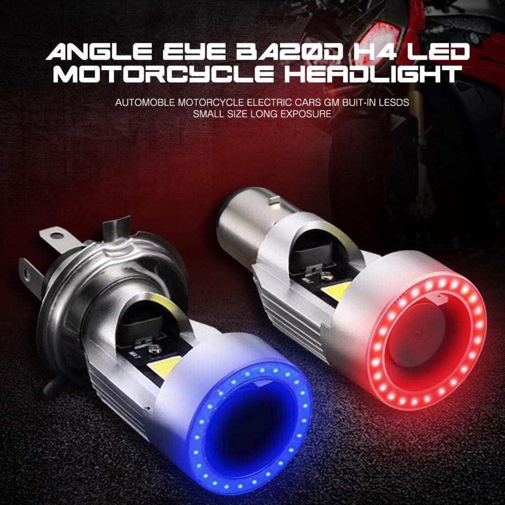 20W high-power fan motorcycle universal LED angel eye ring headlights, ultra-bright motorcycle lights, electric vehicle lights full figure