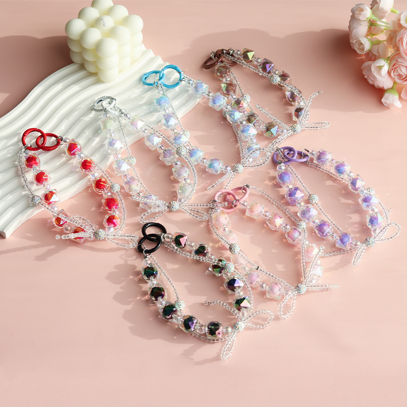 新款珠中珠百搭仿珠珠手工串珠手链手机挂绳相机链条包包挂饰通用挂件手机挂绳手机挂件