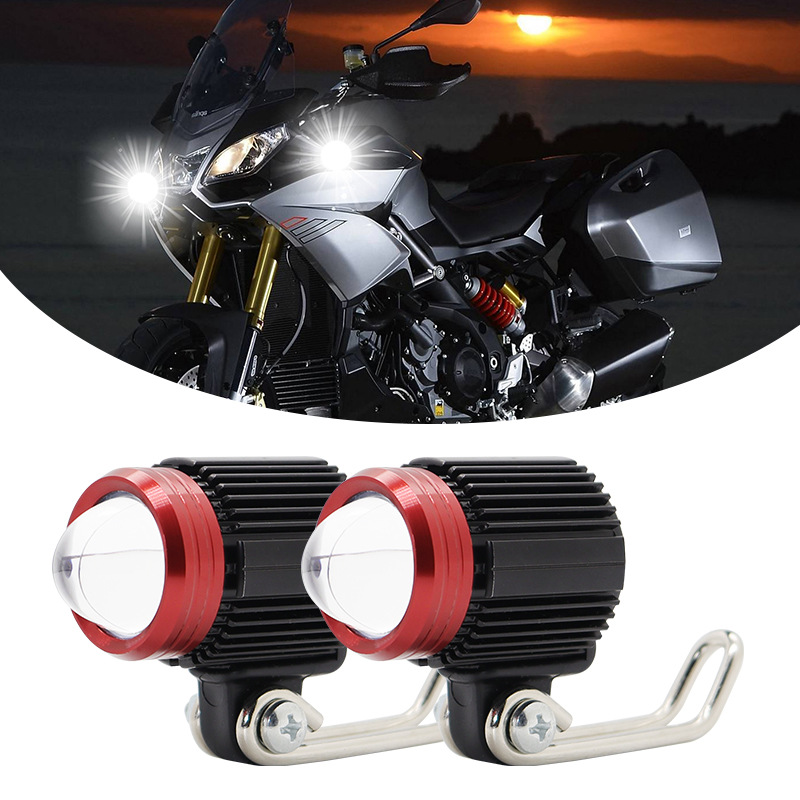 Factory direct sales of universal led headlights for motorcycles, small steel gun front illumination lights, integrated high and low beam headlights for electric vehicles Item Picture
