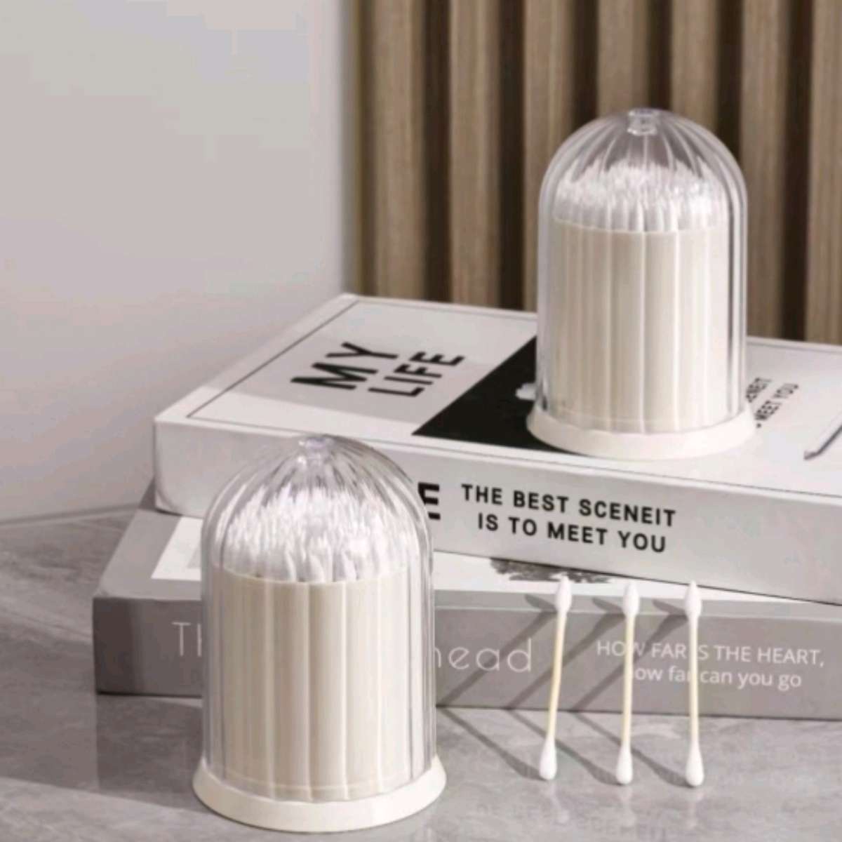 8834-120 double-headed cotton swabs, disposable ear cleaning cotton swabs, cosmetic wooden sticks, sanitary cotton balls, pointed cotton swabs