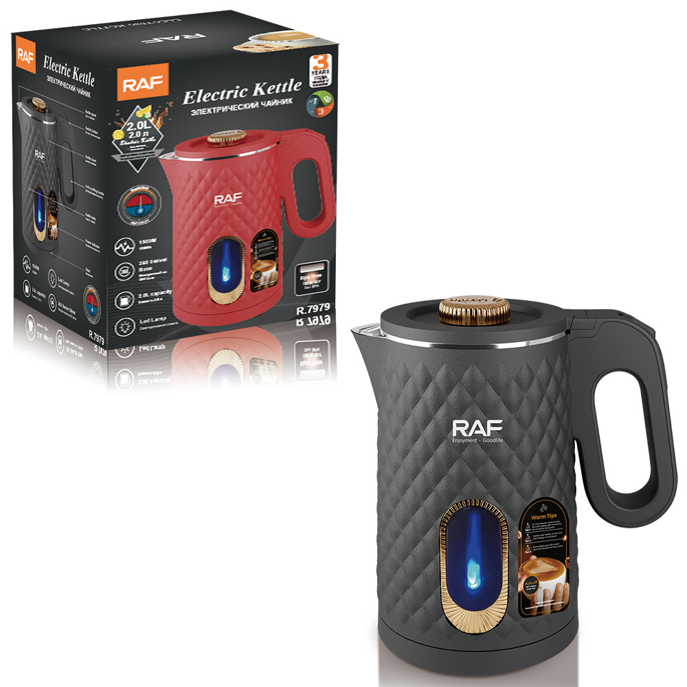 RAF European 2.0L kettle, electric kettle, household large-capacity electric kettle, heat preservation kettle, rhombic design Specification drawing