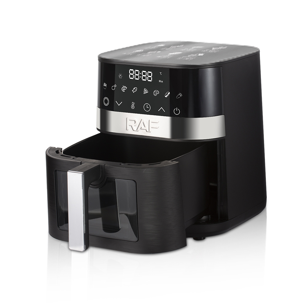 RAF European Standard cross-border 5L air fryer, multi-functional, easy-to-operate, smart home digital display air circulation Item Picture
