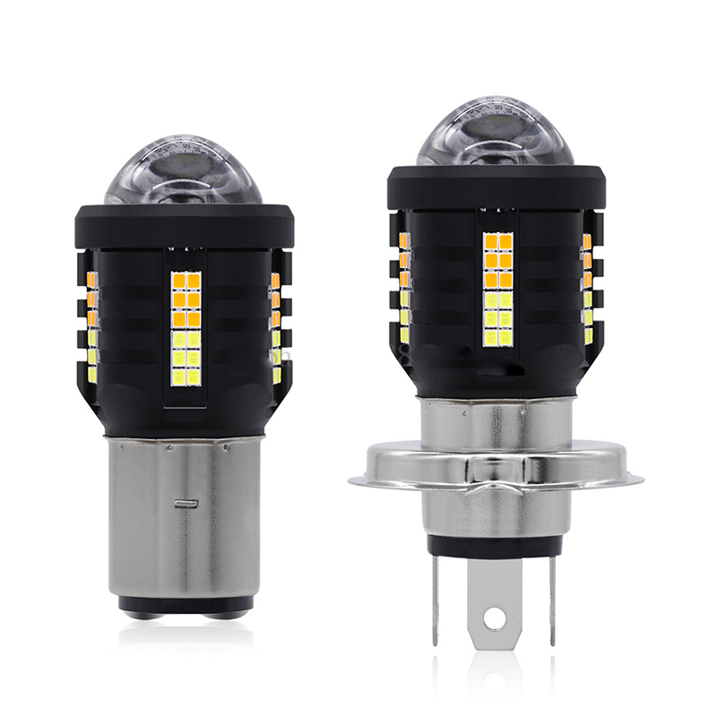 Factory direct sales of LED motorcycle universal lights BA20D H4, high-brightness electric headlights and universal headlights Item Picture