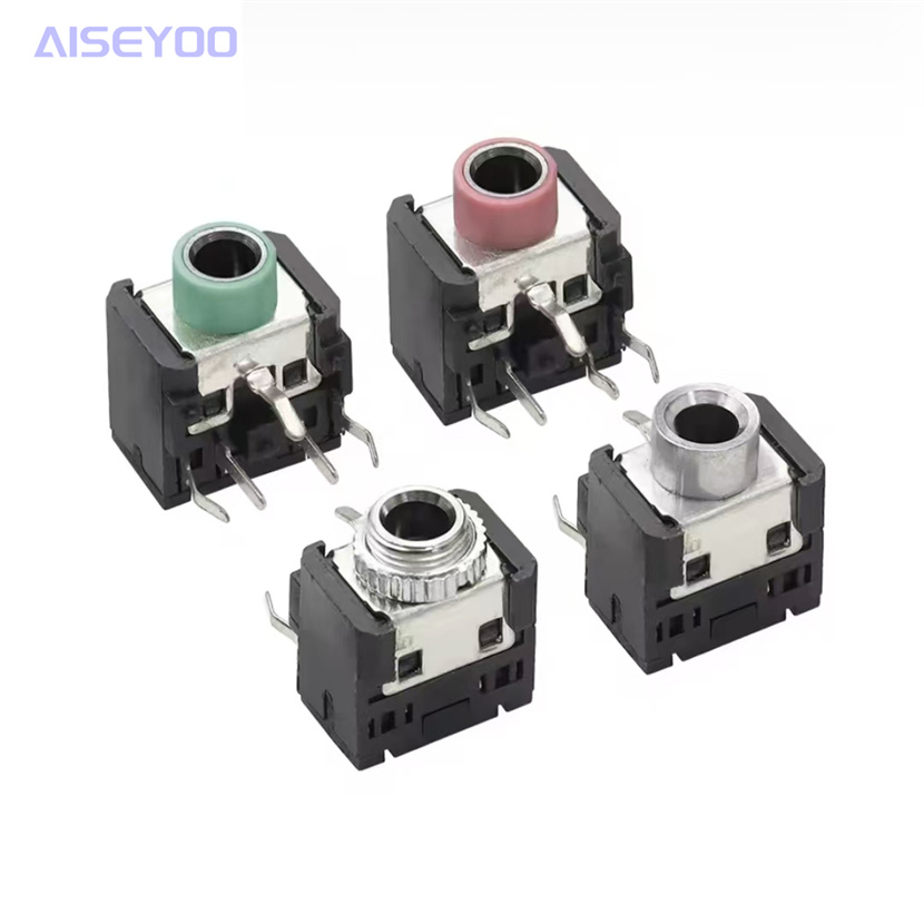 3.5 Headphone jack direct plug 5-pin metal head copper head PJ-306 F M 3.5mm audio and video jack 5P