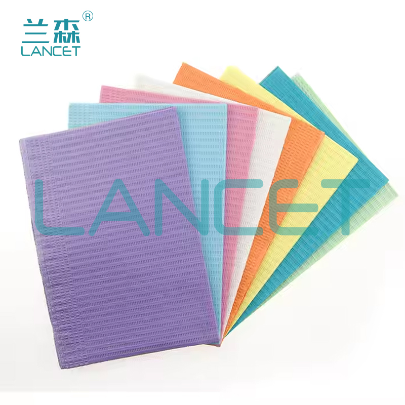 Dental Bibs Dental cover, colored paper film laminated, no tie scarf, bib protective cover, waterproof table mat, oral scarf, dental scarf Application Scenario