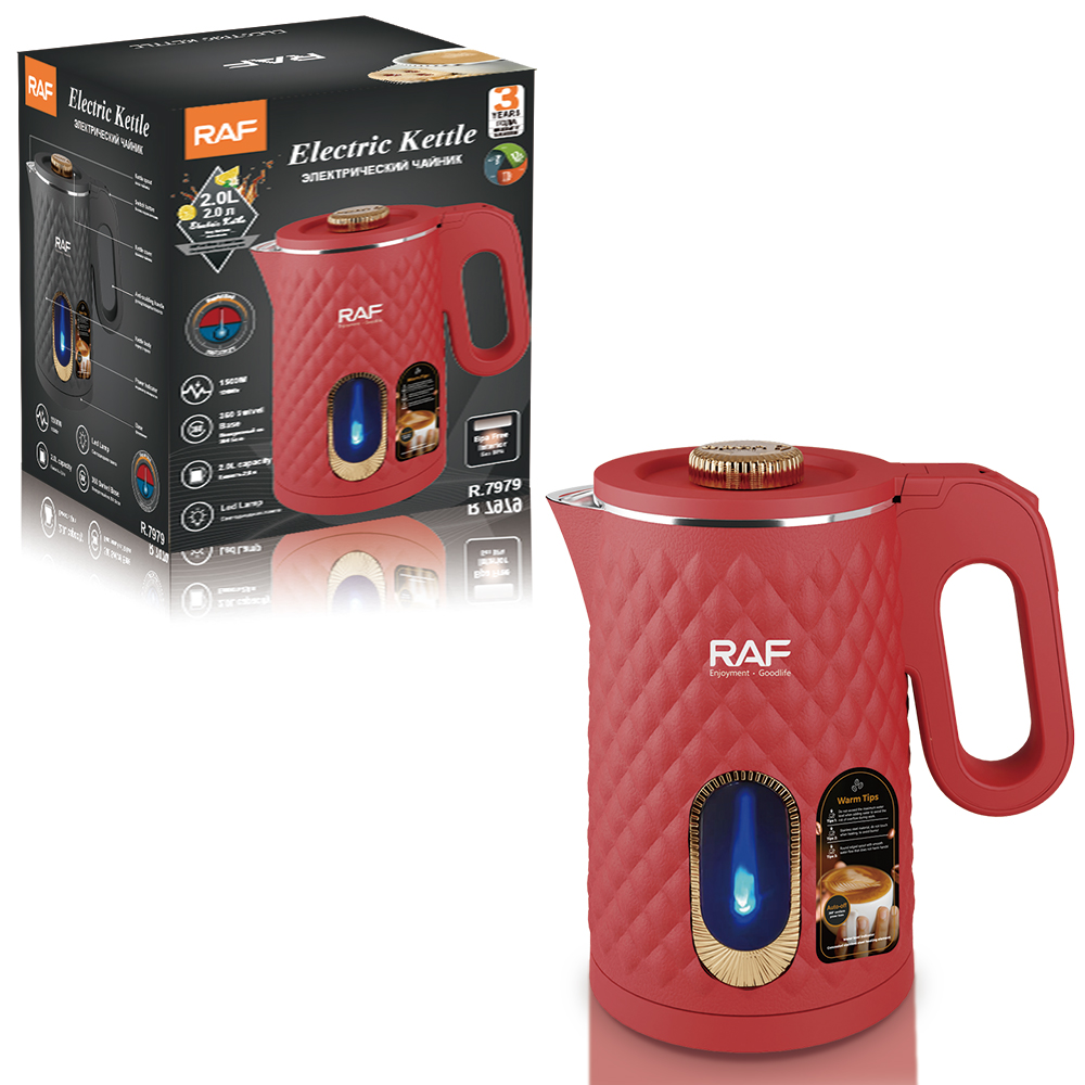 RAF European 2.0L kettle, electric kettle, household large-capacity electric kettle, heat preservation kettle, rhombic design details Picture