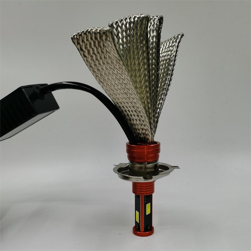 Universal LED headlights for motorcycles 28-30W/12-80, three-sided universal LED high-intensity headlights for motorcycles Specification drawing