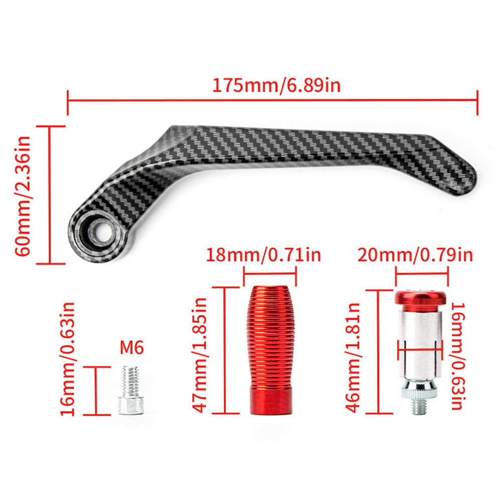 Motorcycle universal protection rod CNC aluminum alloy horn brake guard handbrake clutch anti-drop horn protection handbrake details Picture