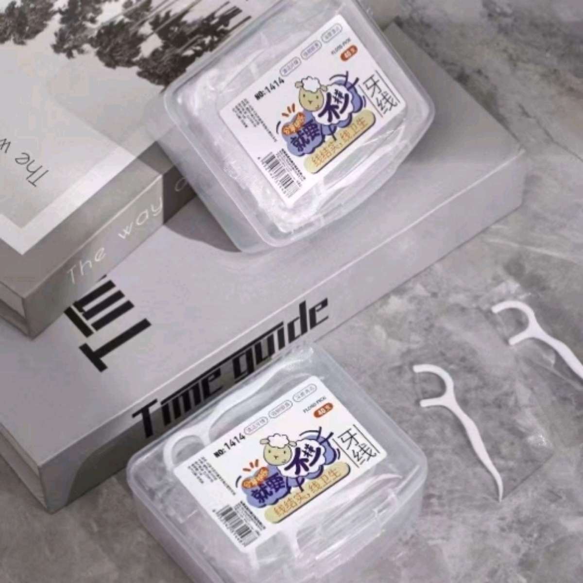 1414-40 different types of dental floss picks, safety toothpick box, household portable dental floss, family set box