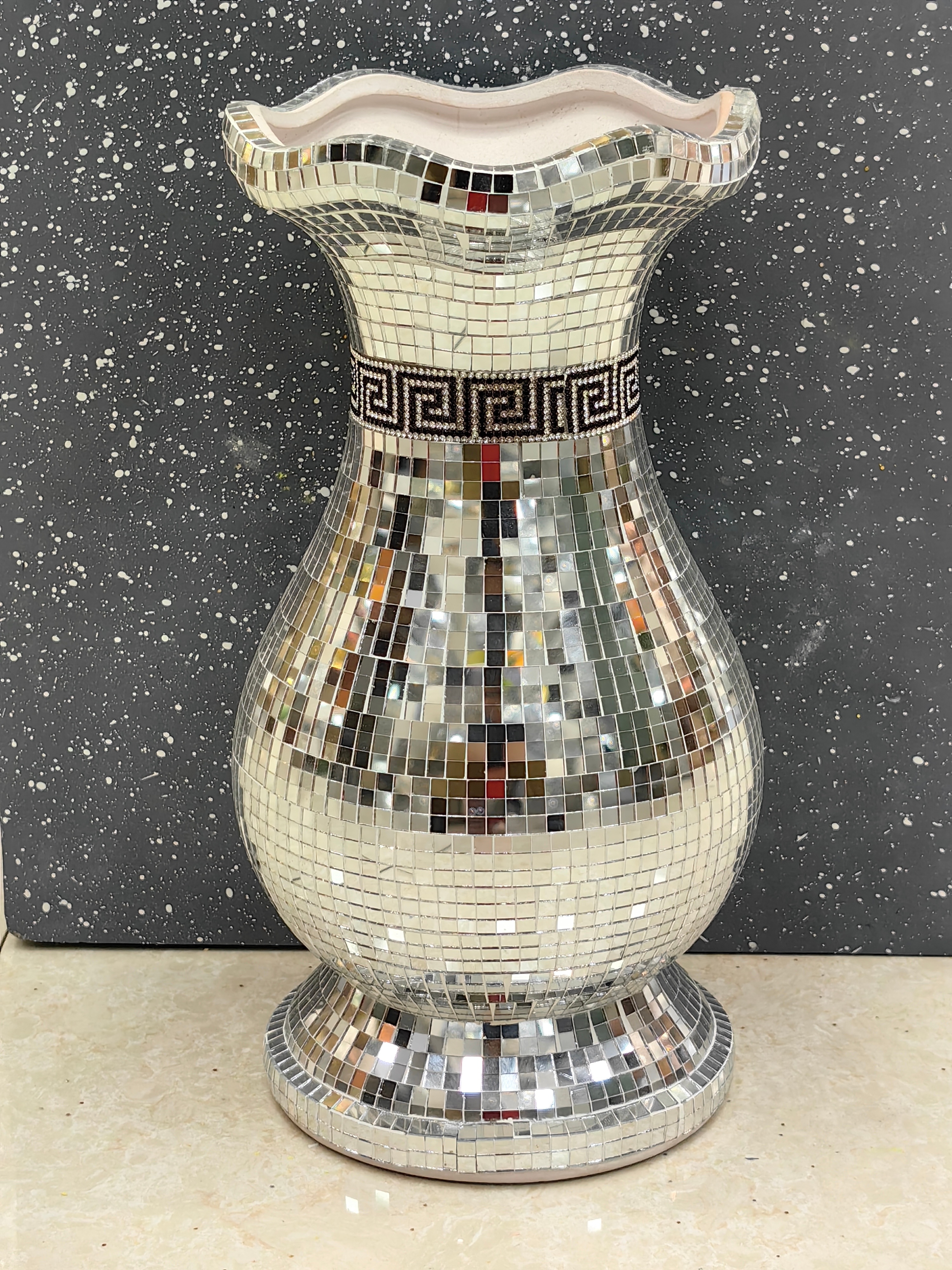 马赛克玻璃花瓶酒店家居用品 水晶玻璃花瓶 glass工艺品