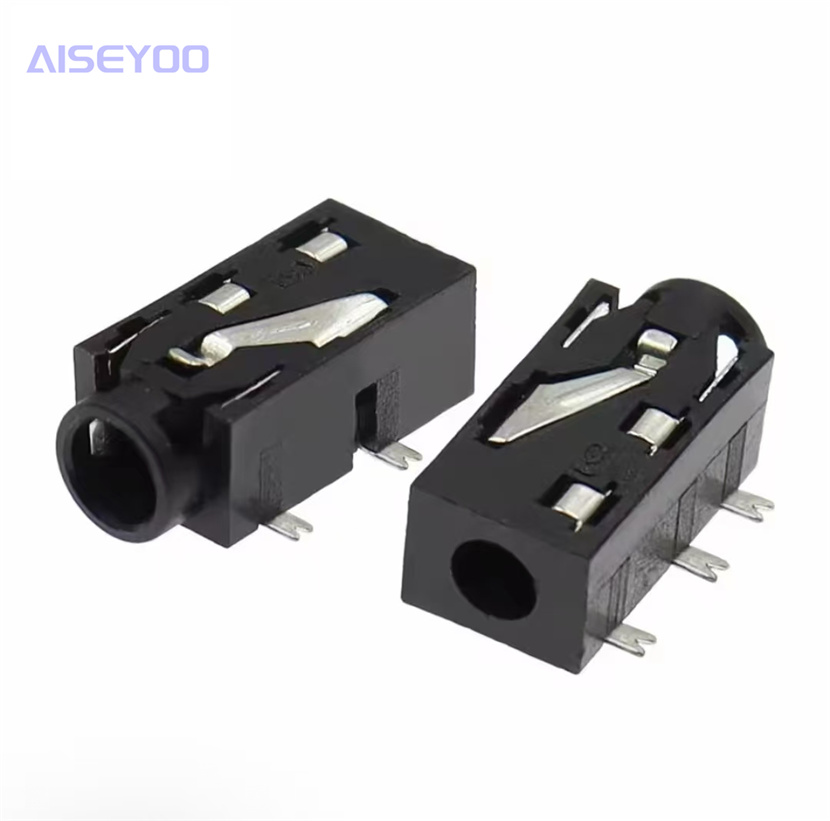 PJ-327F 3.5 Headphone jack Audio jack PJ-327F 5-pin surface mount silver-plated SMD5P black