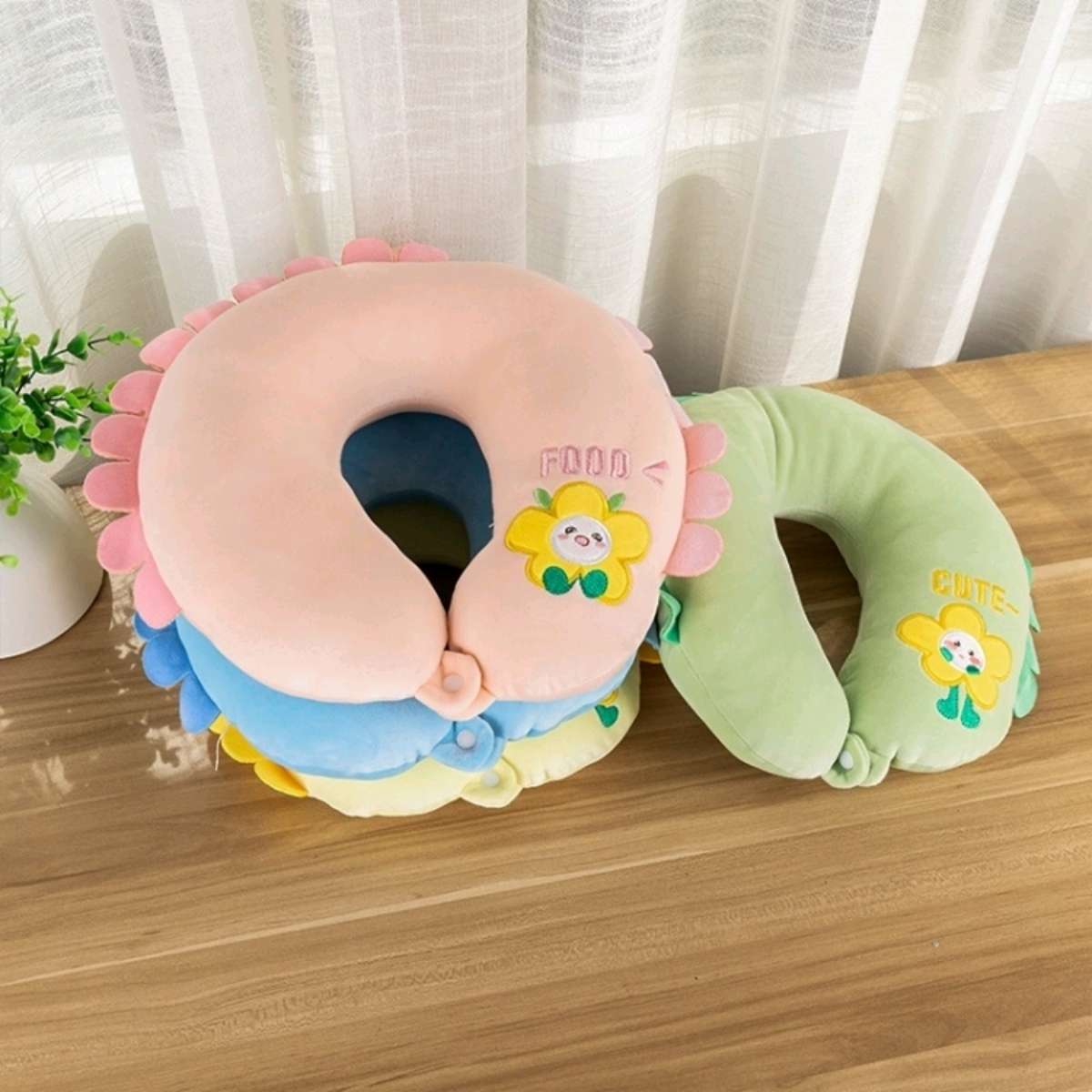 Memory foam pillow, outdoor travel neck support pillow, airplane-shaped pillow for business trips, portable U-shaped pillow for student naps details Picture