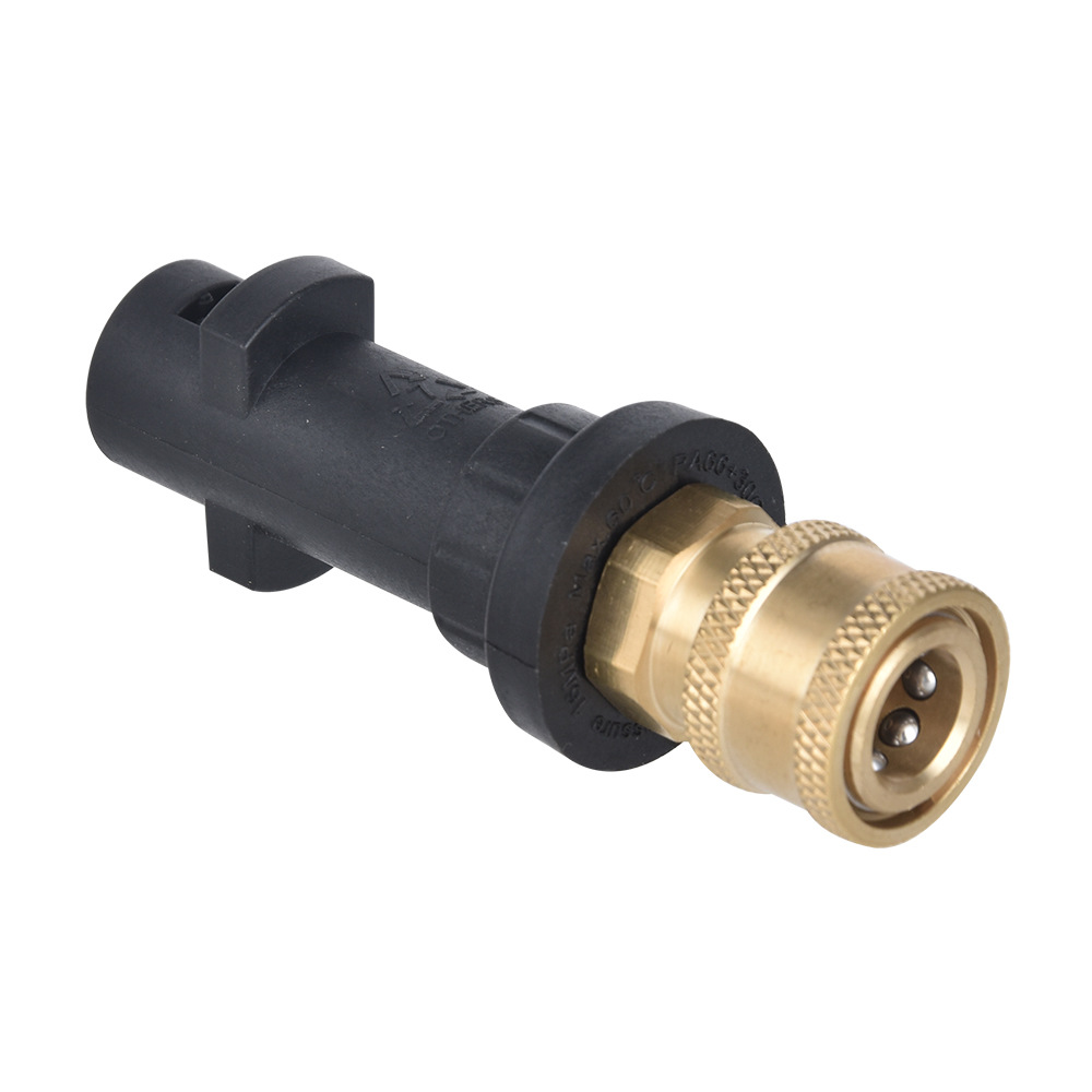 Karcher water gun accessories high-pressure cleaner K2-K7 conversion union, car wash machine 1/4 Quick plug quick connector 15126... HONGDA Hongda Garden details Picture
