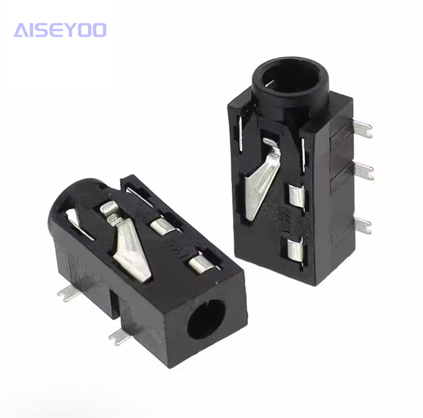 PJ-327F 3.5 Headphone jack Audio jack PJ-327F 5-pin surface mount silver-plated SMD5P black Item Picture