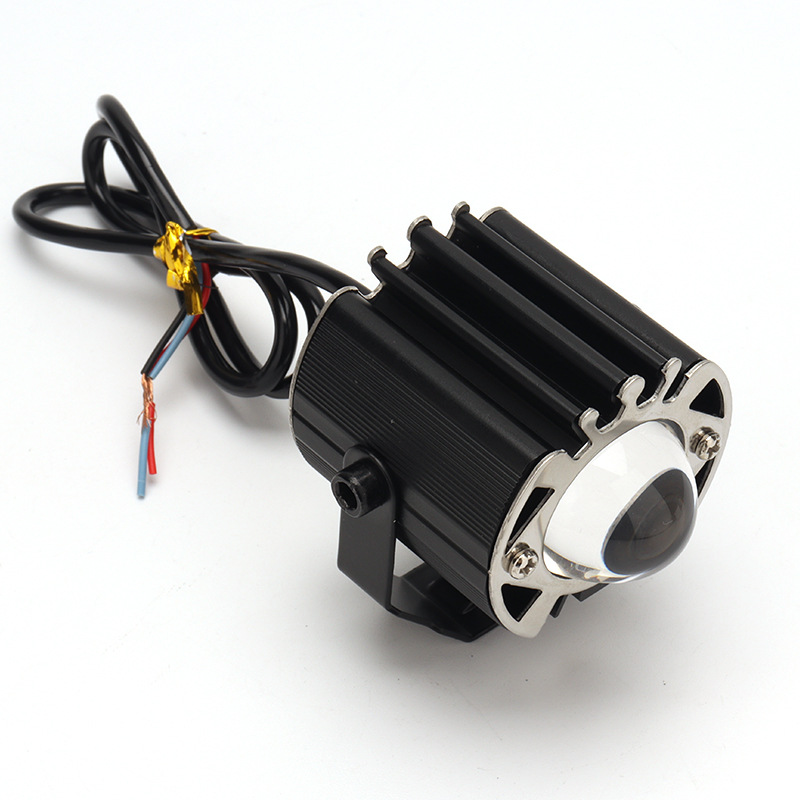 Factory direct sales of universal motorcycle spotlights, new headlamps for electric vehicles, flashing white and yellow dual light band width indicator spotlights Specification drawing