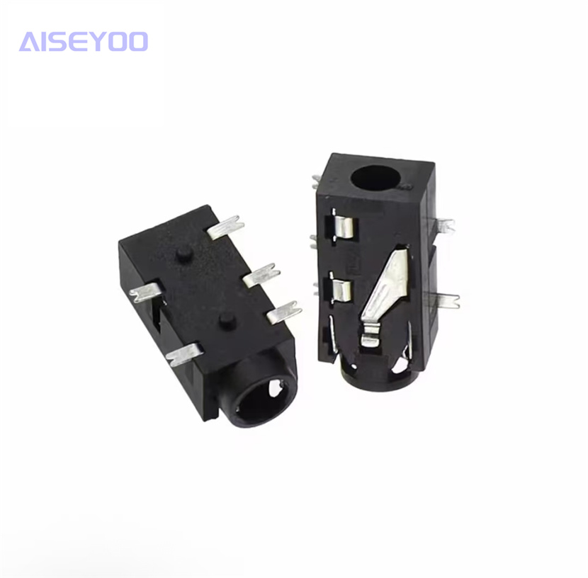 PJ-327F 3.5 Headphone jack Audio jack PJ-327F 5-pin surface mount silver-plated SMD5P black Specification image