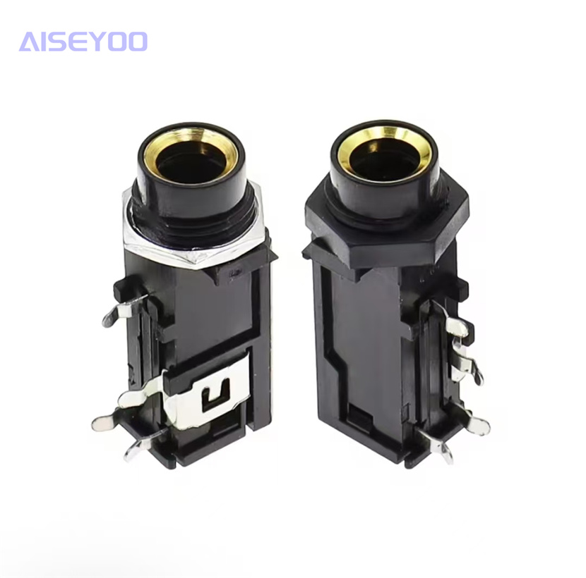 6.35 Headphone socket PJ-603A Yellow 4-pin audio and video socket Microphone socket Speaker socket pic 4