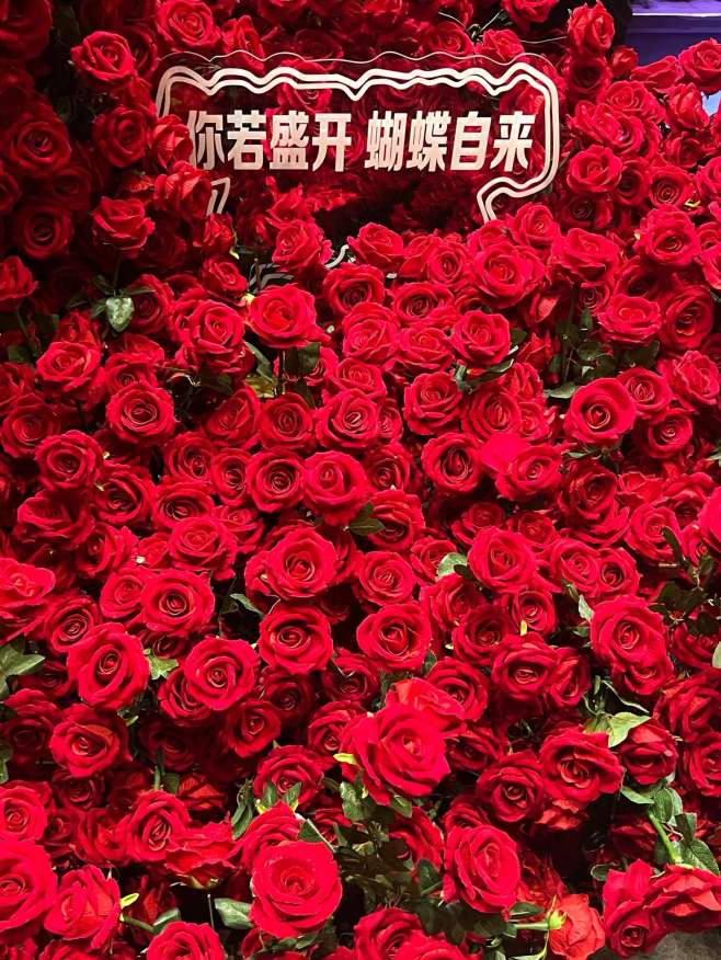 仿真花仿真玫瑰花艺装饰玫瑰花墙瀑布玫瑰花装饰情人节礼物