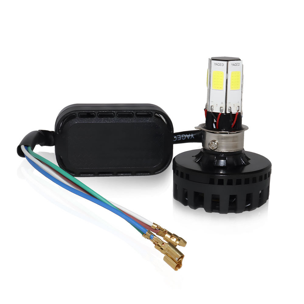 Cross-border motorcycle universal headlights, multi-faceted headlights, high and low beam flashing, electric vehicle led headlights, ultra-bright headlights full figure