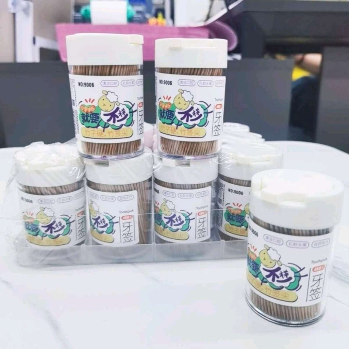 食品级精品牙签家用便携碳化竹签一次性牙缝清洁双头竹制剔牙神器