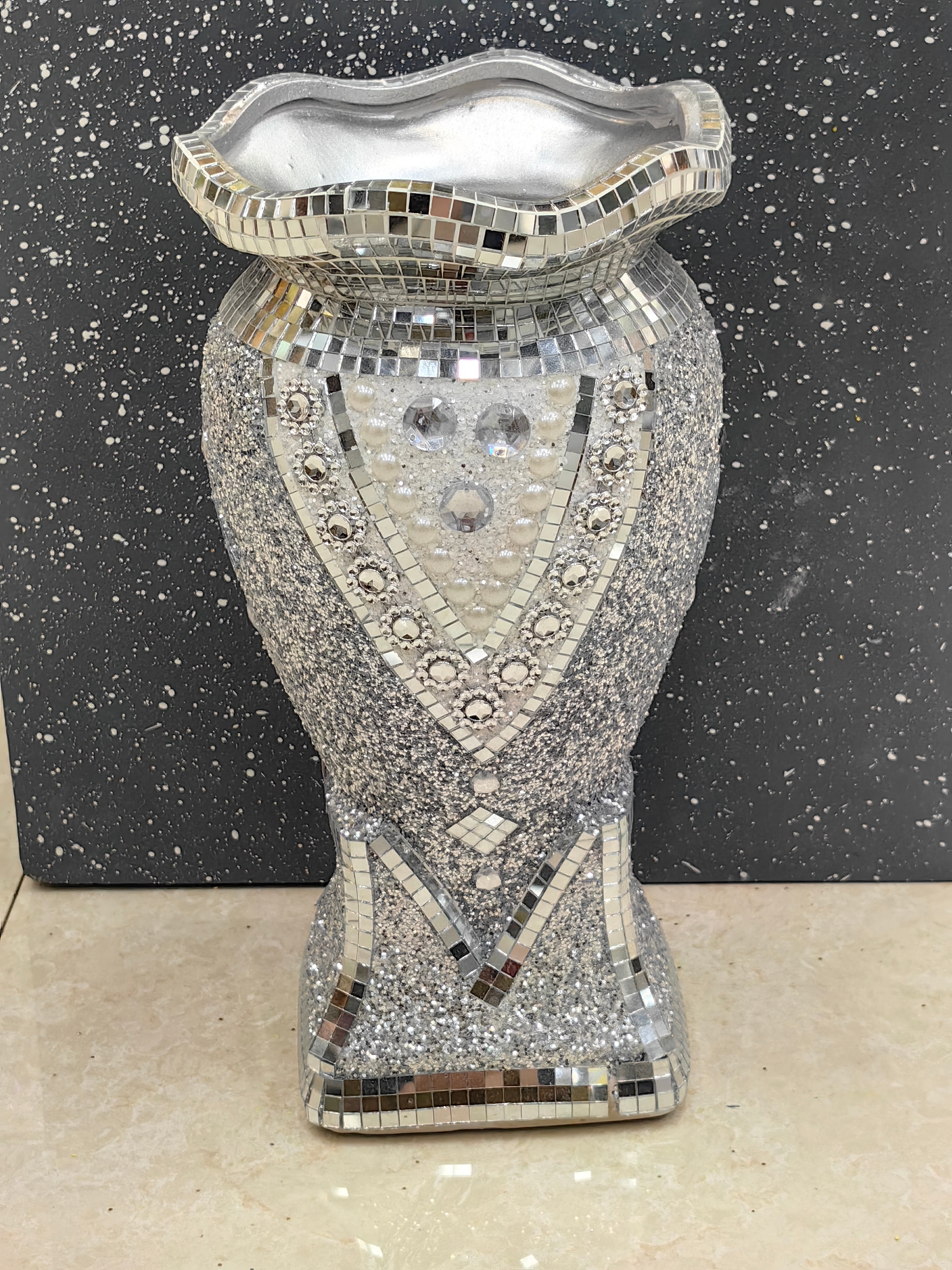 马赛克玻璃花瓶酒店家居用品 水晶玻璃花瓶 ceramic工艺品