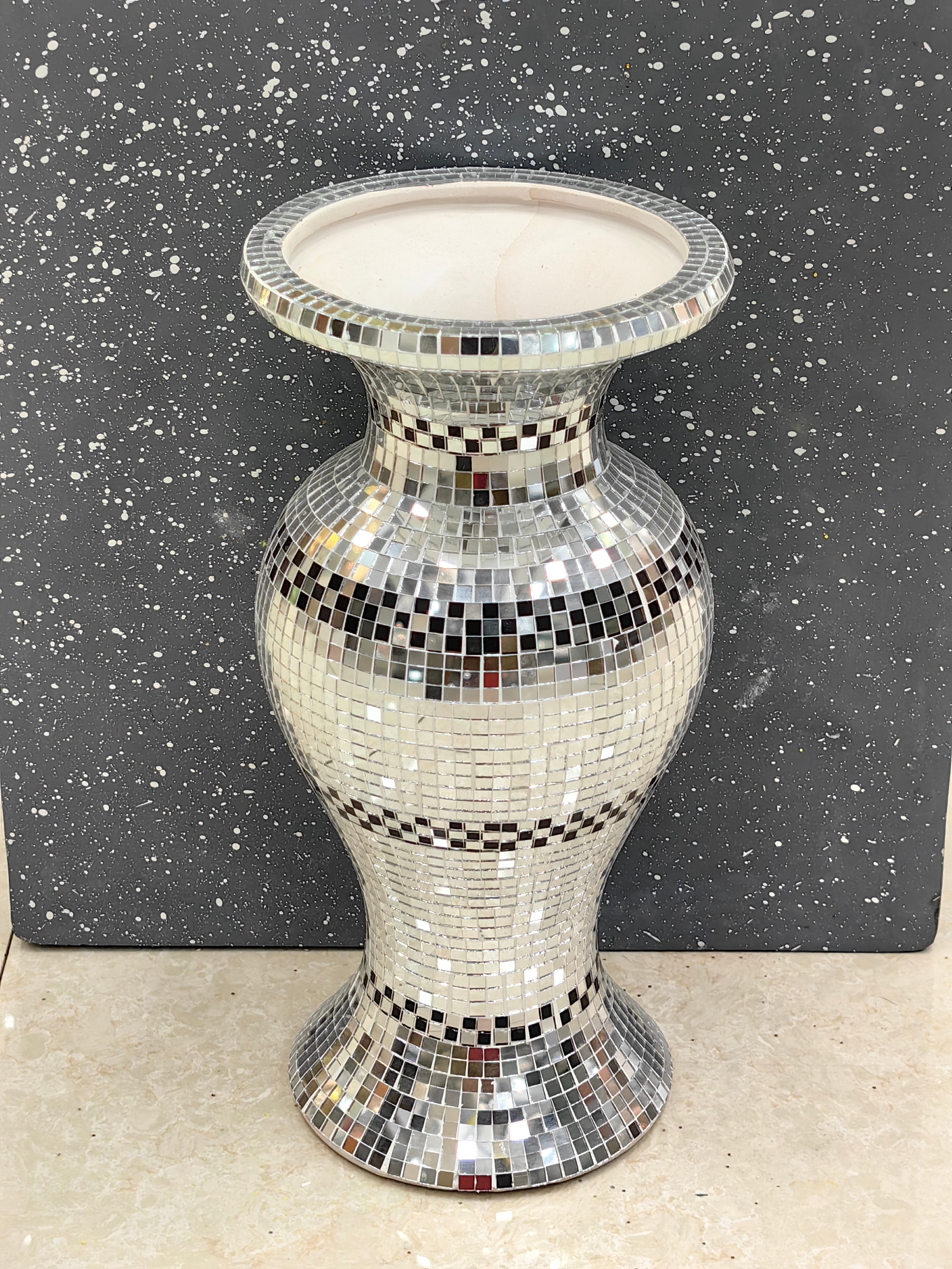 马赛克玻璃花瓶酒店家居用品 水晶玻璃花瓶 ceramik工艺品