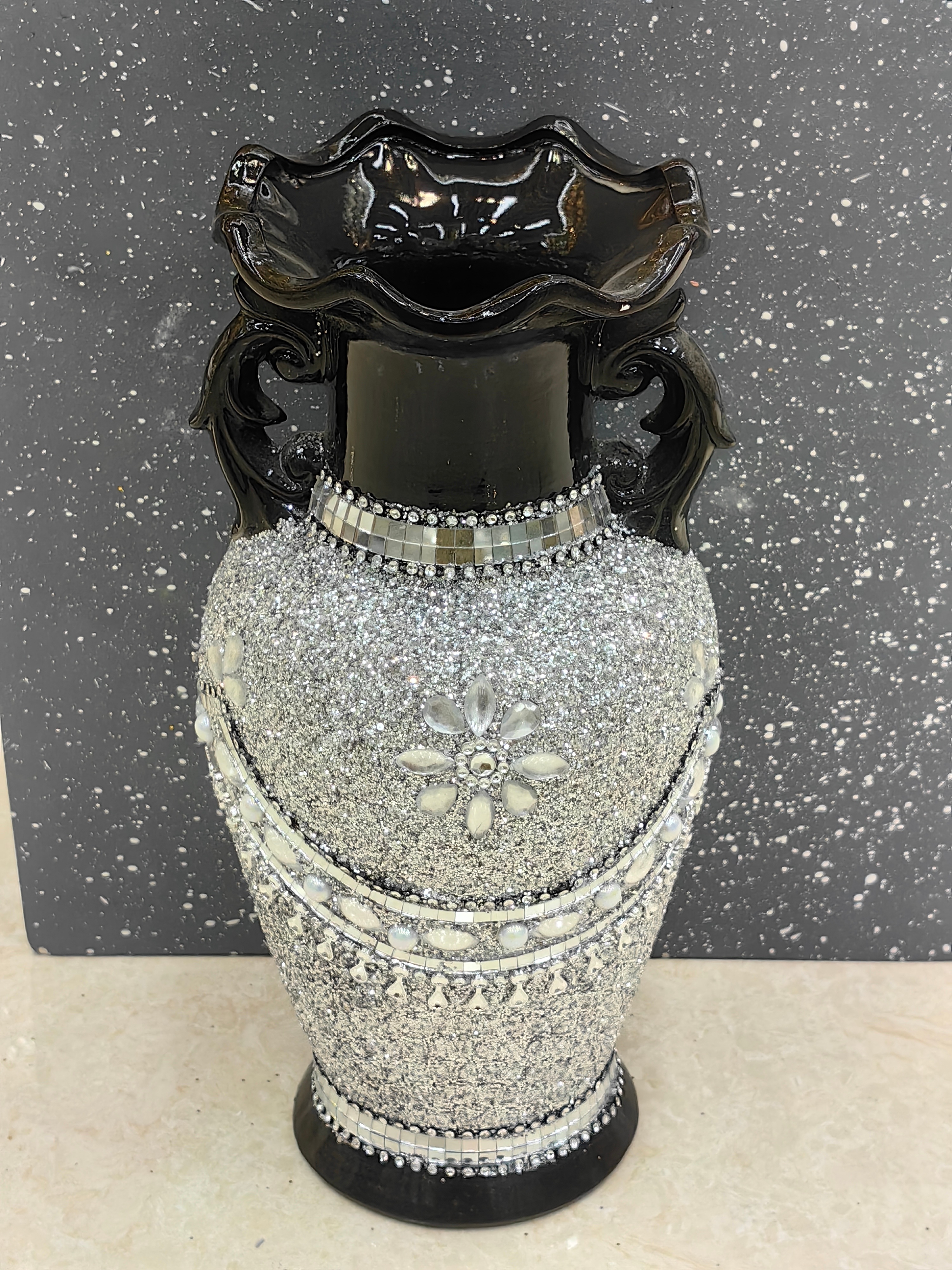 ceramic工艺品马赛克玻璃花瓶酒店家居用品 水晶玻璃花瓶 