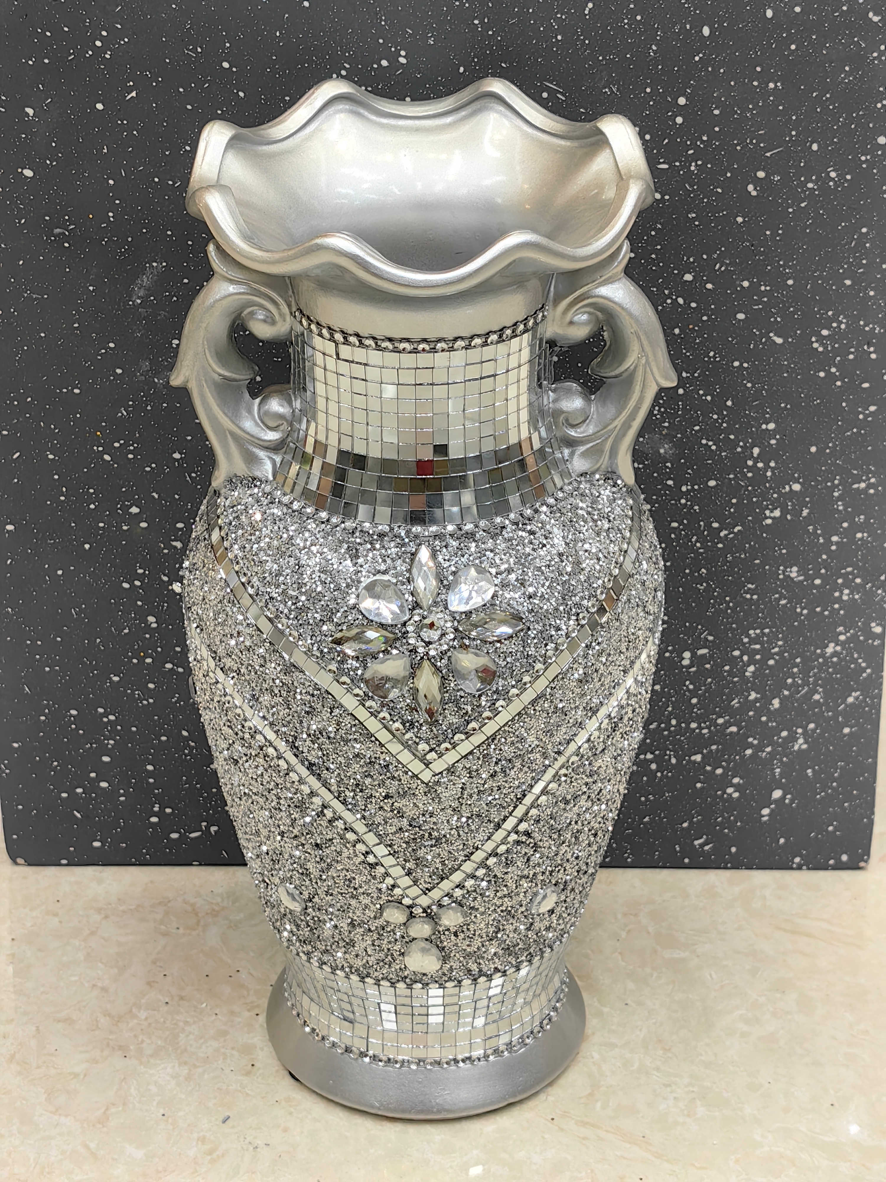 ceramic工艺品马赛克玻璃花瓶酒店家居用品 水晶玻璃花瓶 产品图