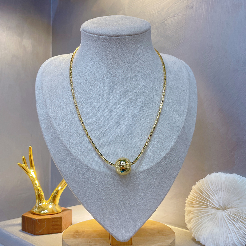 欧美跨境货源吊坠光面实心球体项链小红书爆款潮镀真金毛衣链批发欧美跨境货源吊坠光面实心球体项链小红书爆款潮镀真金毛衣链批发详情4