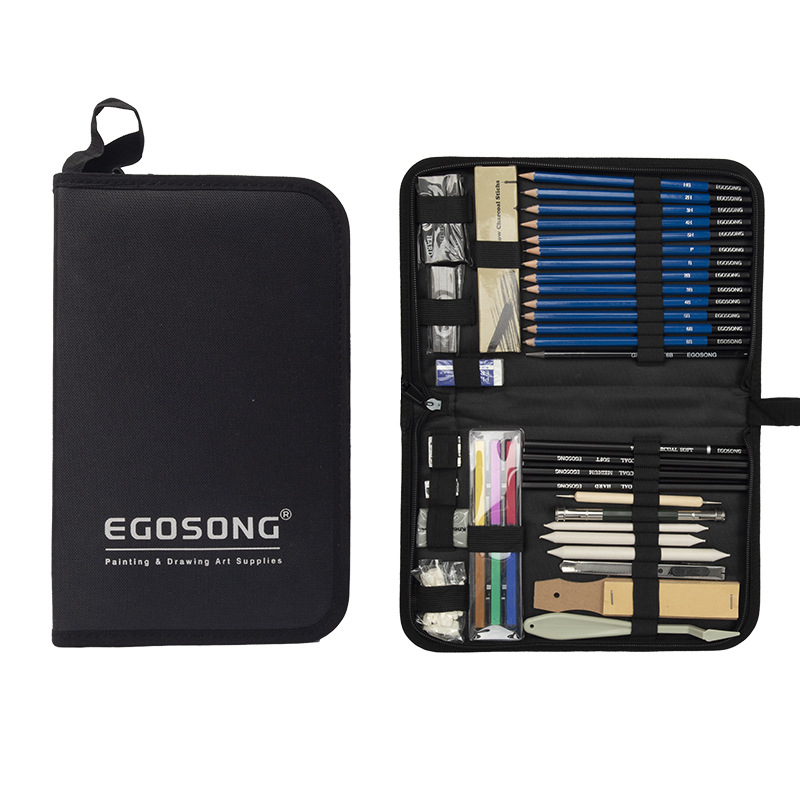 Customized sketch set, hand-held pen case, large-capacity drawing tool storage bag, simple and creative stationery box details Picture