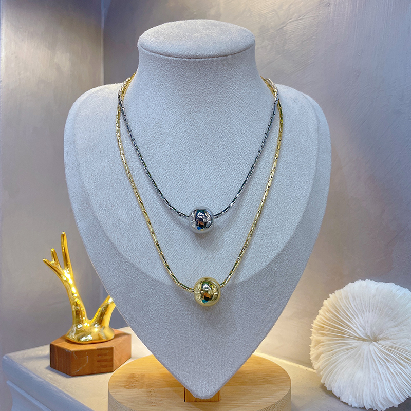 欧美跨境货源吊坠光面实心球体项链小红书爆款潮镀真金毛衣链批发欧美跨境货源吊坠光面实心球体项链小红书爆款潮镀真金毛衣链批发详情1