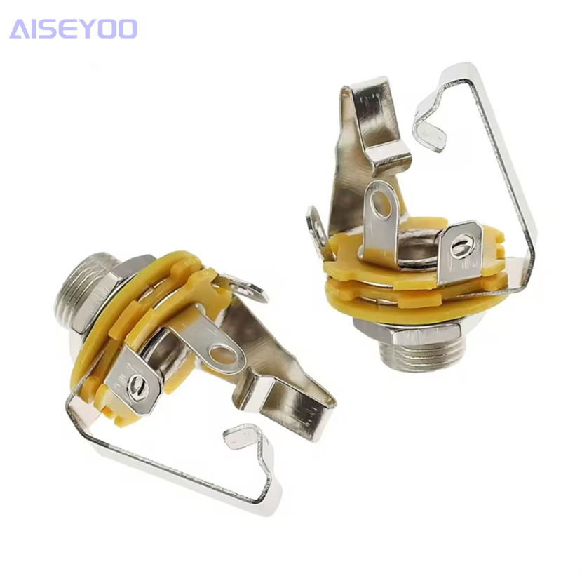 Metal large core 6.5 socket can fix 6.35 switch socket, mono socket, microphone socket details Picture